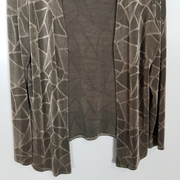 Citiknits Women Cardigan Pants 2 Ps Set Sz M Petite Open Front Stretch Abstract - Picture 3 of 16